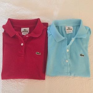 Two Size 38 LaCoste Polo T Shorts